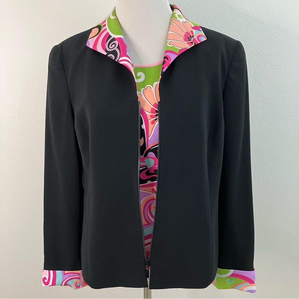 Petite Zipper Blazer & Tank Top 2 Piece Set